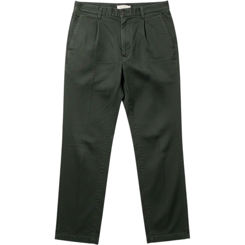 Bill Blass Casuals Pants Men 38x32 Green Pleated Cotton Chino Trousers